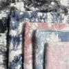 Peach Heart Tie-Dye Denim Fabric for Jackets, Pants & Bags - Trendy, Loose & Slimming Design