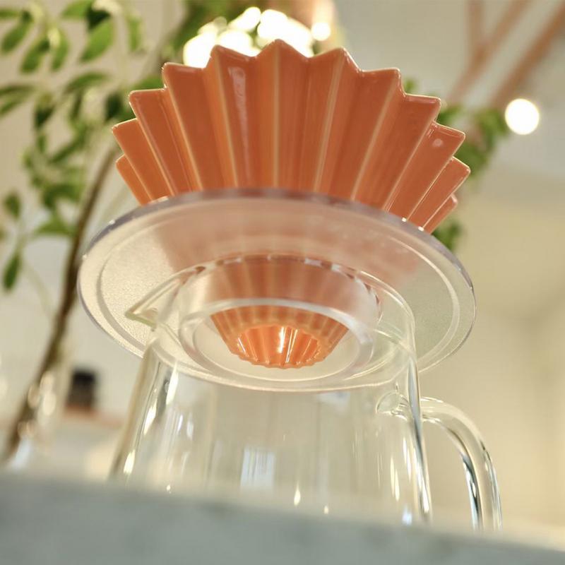 Transparent Coffee Dripper Holder Resin Pour Over Cone Dripper Reusable Resin Dripper Holder for Glass Coffee Drippers