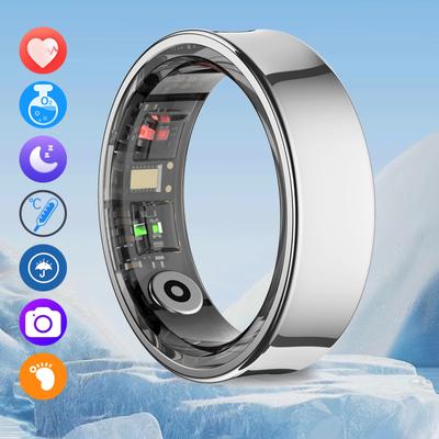 SACOSDING Akıllı Yüzük Erkekler iphone Android Kalp Hızı Kan Oksijen Uyku Sağlık Monitörü Spor Aktivite Fitness Takipçisi Yüzük
