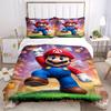 3pcs Super Mario Pattern Printed Bedding Set, Soft and Comfortable Quilt Cover for Bedroom, Guest Room (1 Duvet Cover + 2 Pillowcases, Pillow Core Not