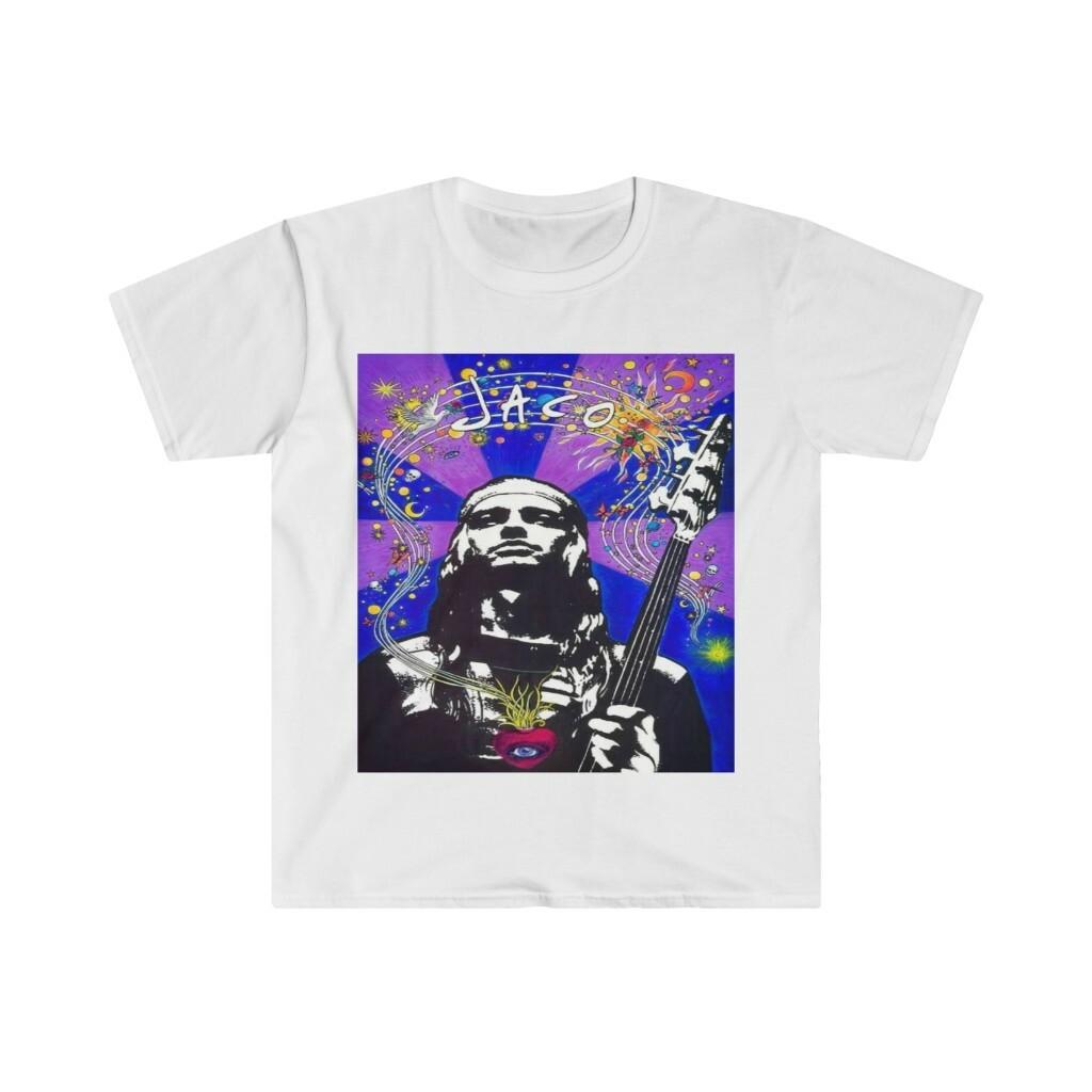 Unisex Soft Cotton T-Shirt Mens Womens Tees Top. Jaco Pastorius Bass player 3XL
