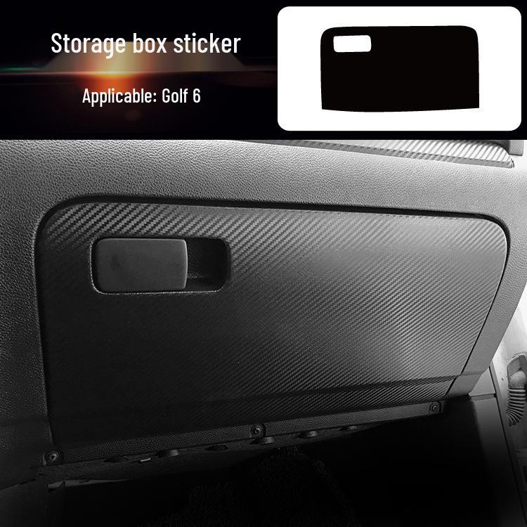 Golf 6 Mittelkonsole Anti-Kick Kohlefaser Aufkleber - Kratzschutz