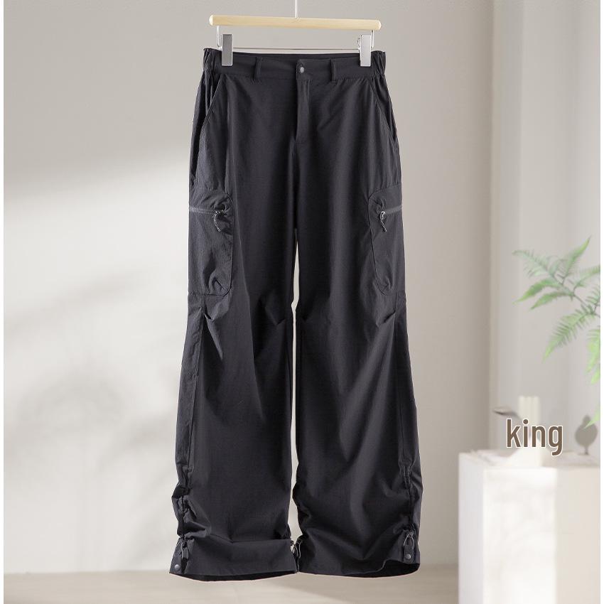 

Women s Quick-Dry Elastic Wide-Leg Outdoor Pants - Breathable, Versatile, Wear-Resistant for Spring/Summer. Large