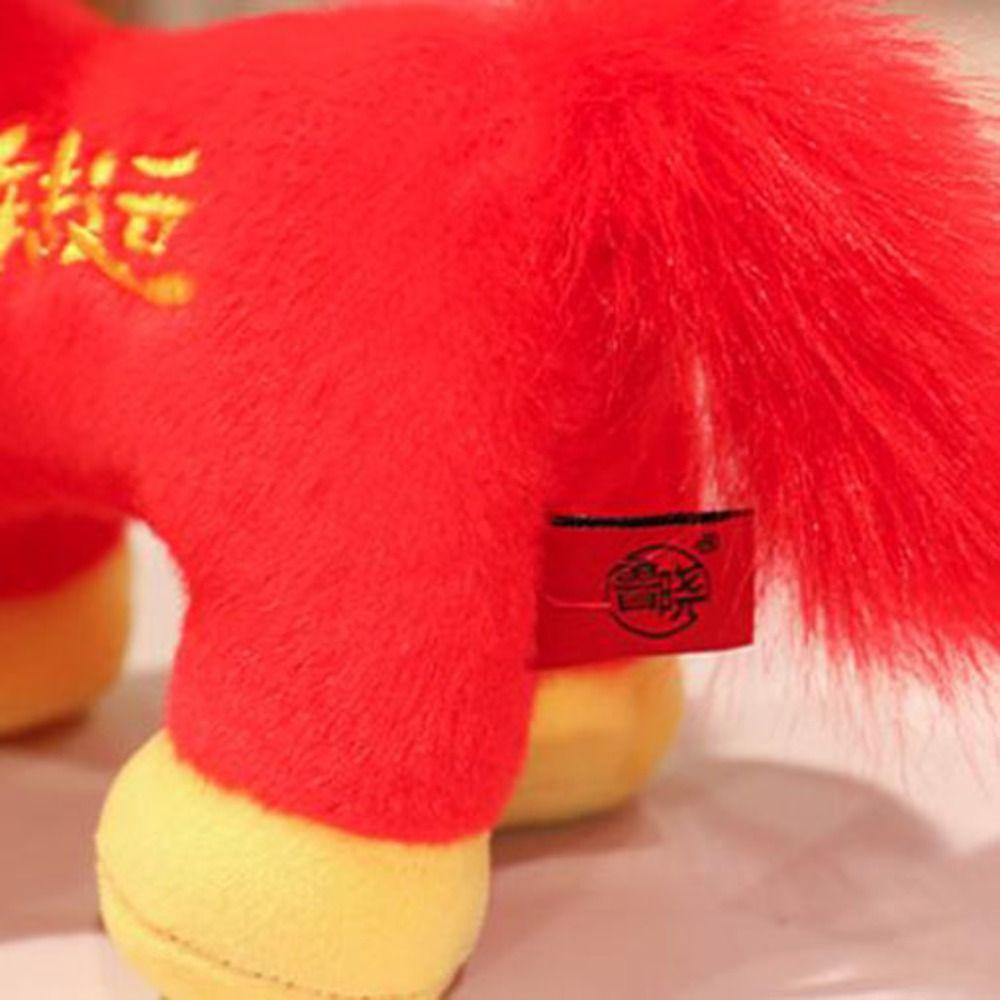 Niedliches 2026 Pferde Plüschtier PP Baumwollfüllung Tierkreis Pferde Puppe Pferde Jahr Maskottchen Bürodeko