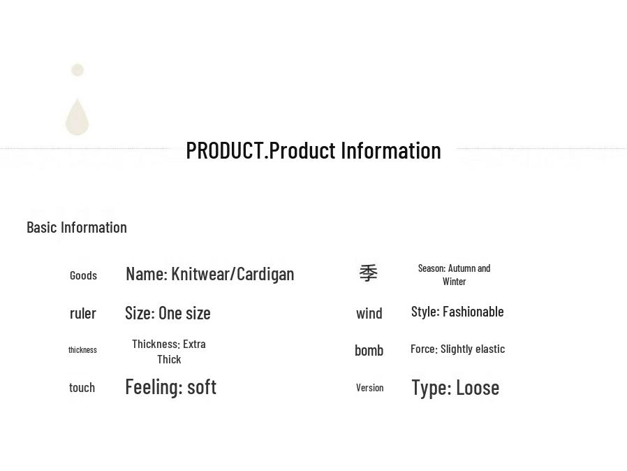 Women's Elderly Warm Knitted Cardigan Sweater