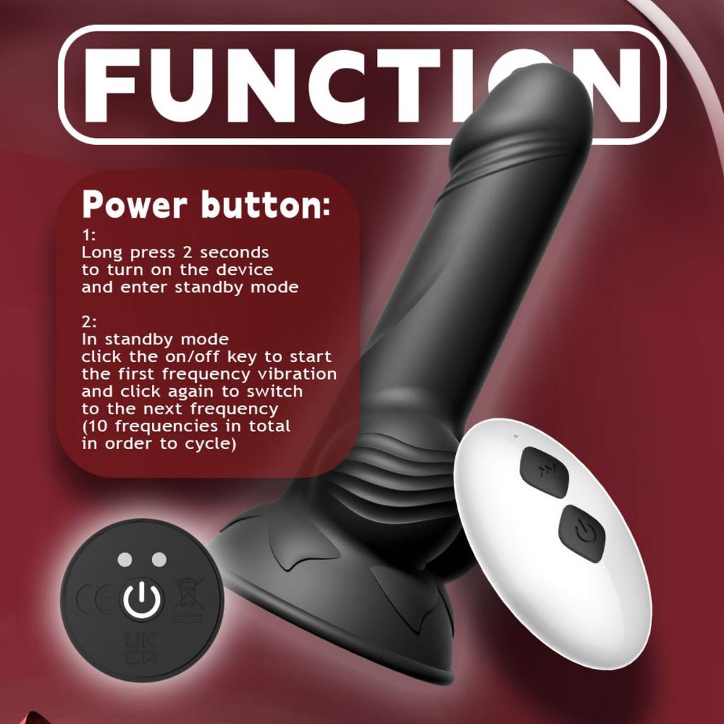 Male Thrusting Prostate Massager Vibrator for Men Gay Anal Plug Telescopic Butt Plug Female Sex Toy Adult Products Anal Vibrator