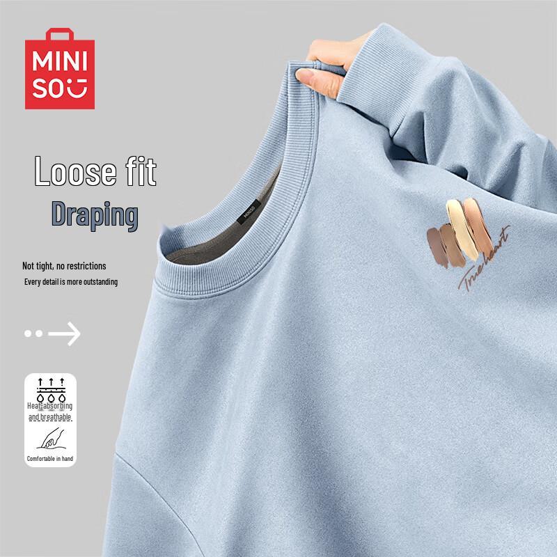 MINISO Men s Plush Suede Round Neck Sweatshirt M 2455₽