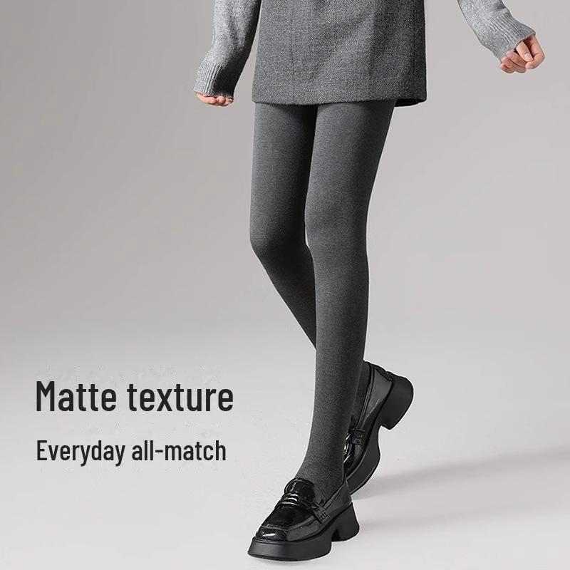 Schwarze vertikal gestreifte Strumpfhose mit Kompression, Baumwollsamt, Hohe Taille, Schlankmachend für Frauen, Ideal für Frühling, Herbst und Winter