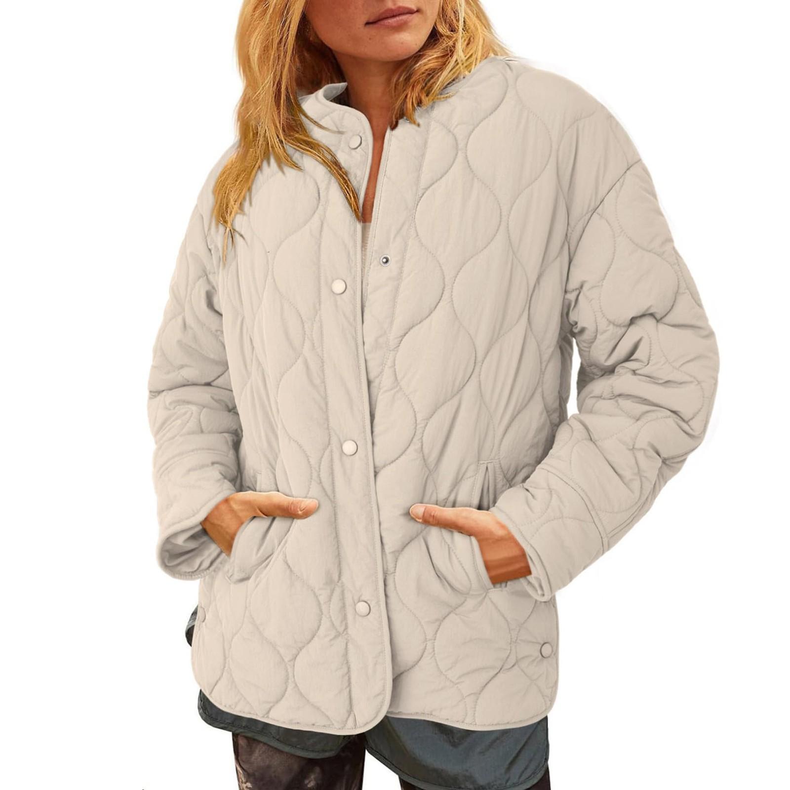 

Женская куртка-жакет в клетку на пуговицах с длинным рукавом, осенние наряды XS белый