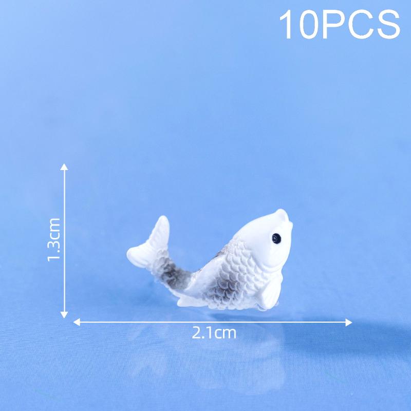 10Pcs DIY Decorative Goldfish Figurines Home Decor Dollhouse Miniature Model Fish Carp Simulation Animals Kids Toys
