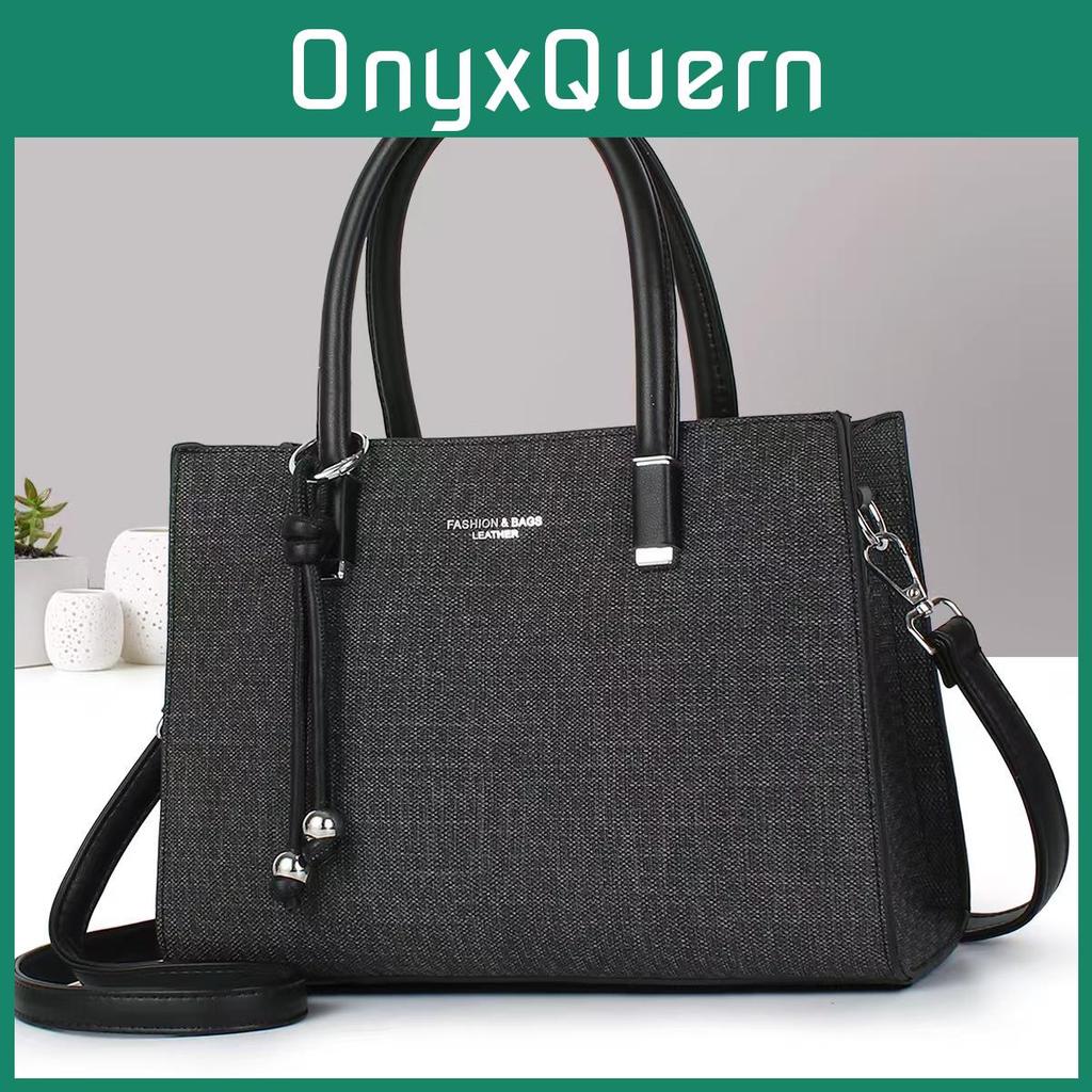 Large Capacity Pu Handbag With Inner Pockets For Urban Office Use