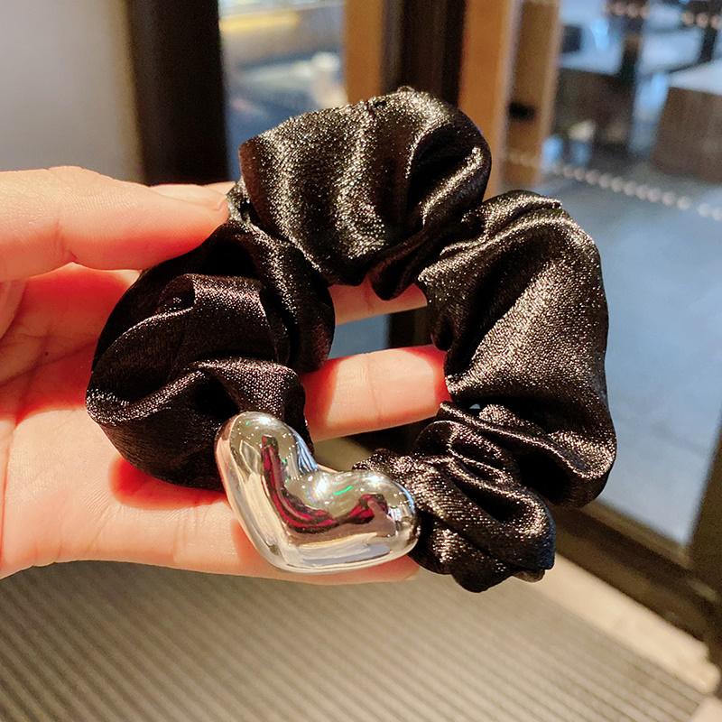 Scrunchie din piele de vară Coreea Scrunchie mare pentru păr femei Benzi elastice pentru păr Crăciun pentru cap Legături de frânghie de păr Suporturi pentru coadă de cal