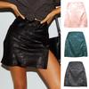 Spring and Summer Women's Open Short Skirt Sexy Jacquard Satin High-waisted Zipper Bustier Skirt Comfortable Elegant and Premium Female
