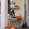 Halloween Silhouette Metallschild, Hexe Metall-Silhouette, Hexe Silhouette Gartenschild, Umriss Wanddeko, Metall, für Halloween-Deko