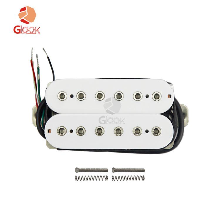 

Switchable Double/Single Coil Electric Guitar Pickups with 4-Wire Dual Coils and 12 Hexagonal Alnico 5 Magnets Bridge
