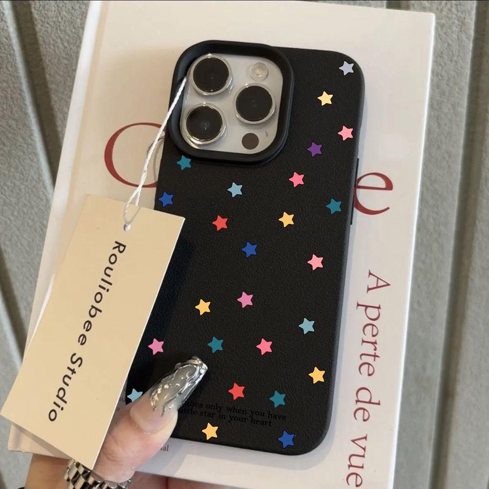 HOT Ins Butterfly Knot Star Lichee Leather Pattern Phone Case For Redmi Note 14 13 12 11 10 9 8 Pro Plus 4G 5G Shockproof Cover