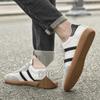 Men's Korean Style Low-Top Genuine Leather Canvas Board Shoes: Casual Flat Bottom Sports Shoes for Spring & Autumn