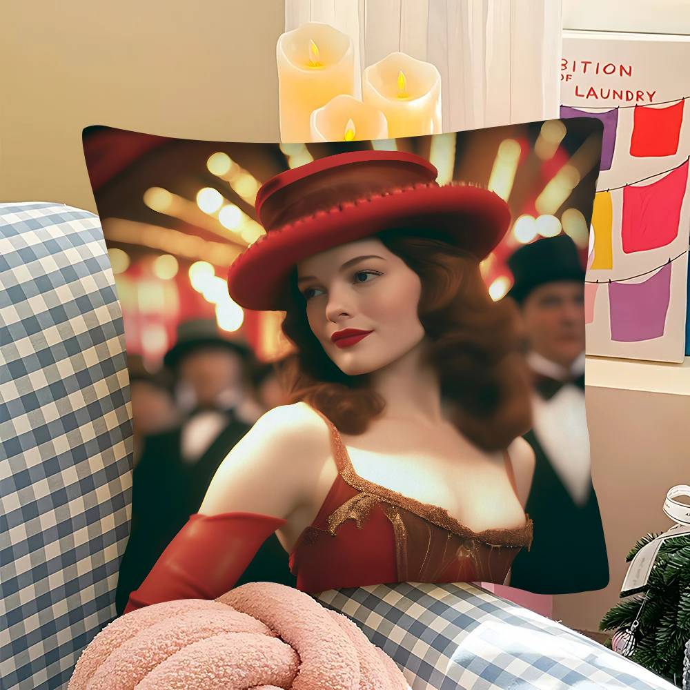 Pc Classic Movie MMoulin Rouge Pillow Case Fashion Square Pillowcase Bedroom Sofa Room Ins Decoration Leisure
