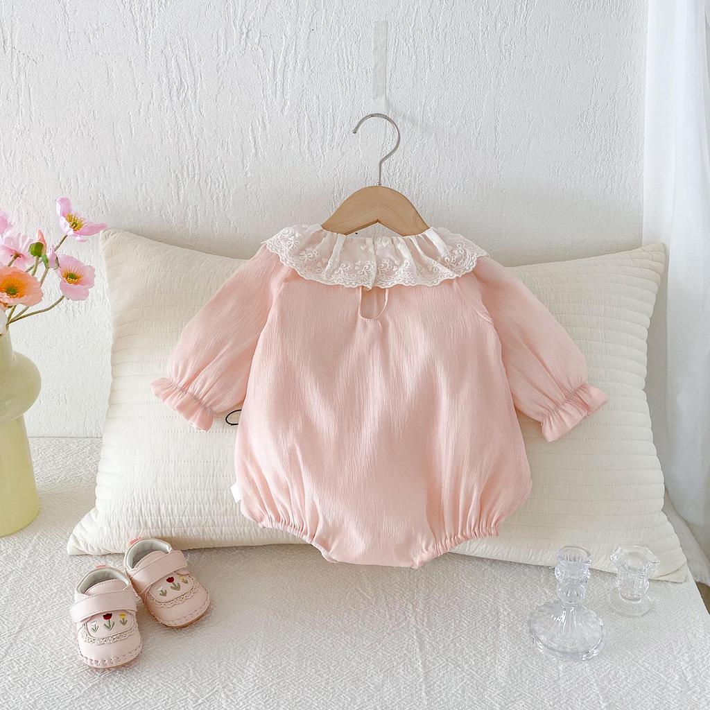 Sweet Princess Romper - Newborn Baby Girl Autumn Outfit for 100 Days to 1 Year