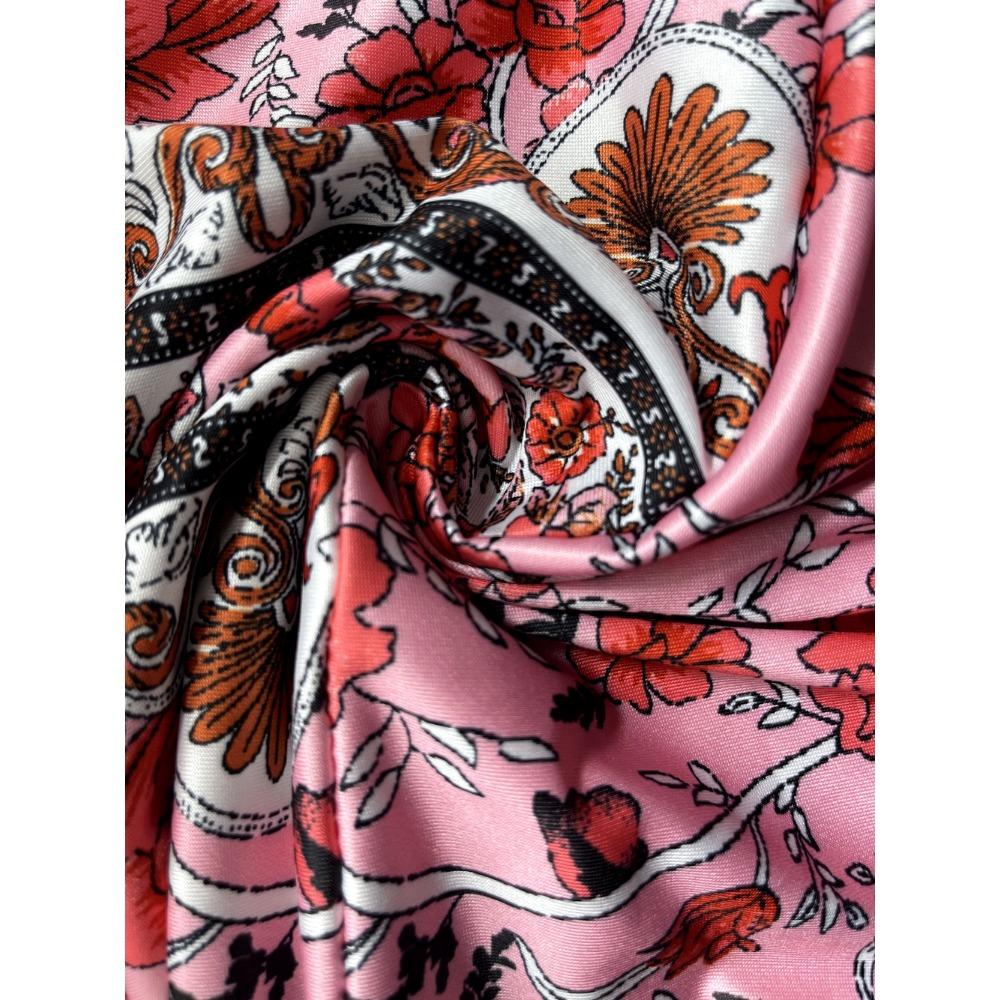 Women Casual Summer Dress Boho V Neck 3/4 Sleeve Babydoll Floral Print Flowy Beach Dress