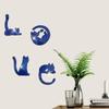 Decorative Cat-Shaped Acrylic Wall Sticker for Bedroom, Living Room, and Kids' Room