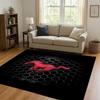 New Mustang Racing Car Logo Moto Living Room Non-Slip Area Rug Carpet for Bedroom Playroom Sofa,Easy Clean Home Decor Doormat