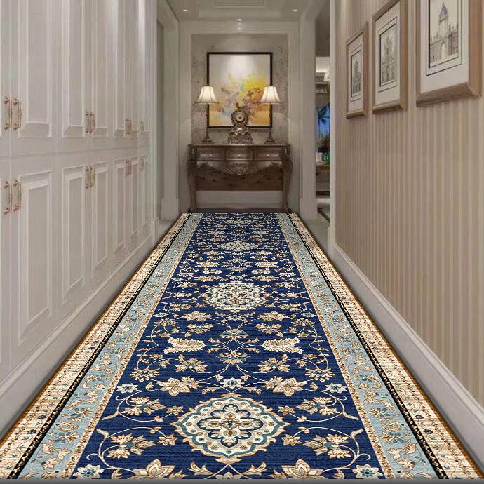 Persian Retro Long Corridor Carpet Living Room Decoration Home Anti Slip Hallway Runner Rugs Hotel Stairs Passageway Custom Mat