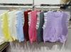 Korean Retro Lace Patchwork Knit Vest for Women - Spring/Autumn Round Neck Sleeveless Sweater