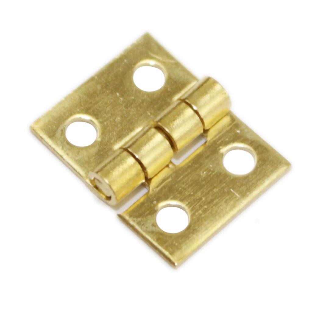 20Pcs   Brass Hinges 1Celsius4in 4 Hole Folding Small Hinge with Screws for Doll Houses Cabinets