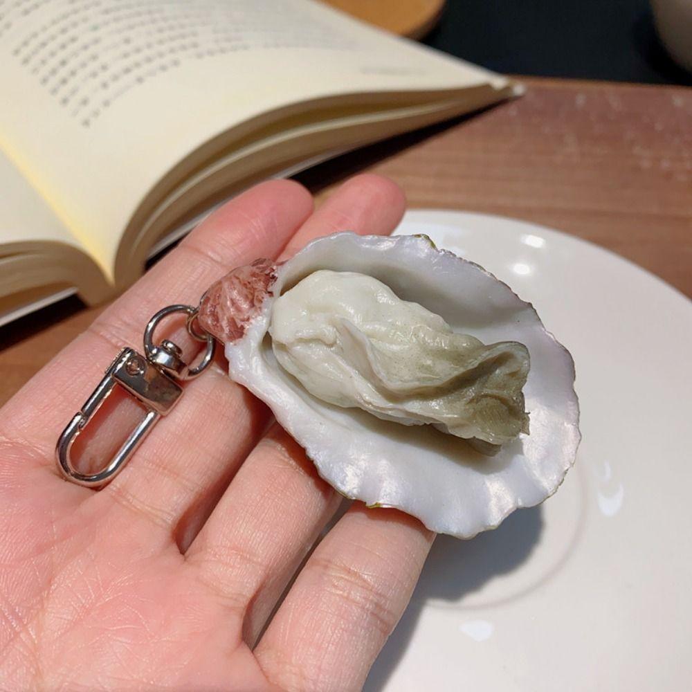 Interest Oyster Scallop Model Key Ring Creative Seafood Pendant Key Chain  Car Bag Ornaments