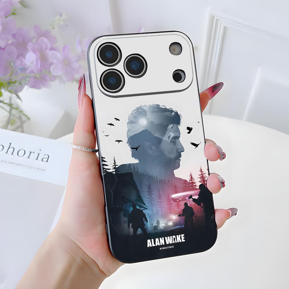 A-Alan W-Wake 2 Phone Case For IPhone 17 Air 16 E Pro Max 15 14 13 Mini 12 Pro 11 Max Plus Black Soft Shell