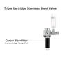 2L Aquarium DIY CO2 Generator System Kit Stainless Steel CO2 Cylinder Generator System Carbon Dioxide Reactor Kit for Plant Fish