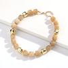 New Trendy Colorful Resin Square Beads Chain Necklaces for Women Popular Handmade Acrylic Geometric Choker Retro Jewelry Gift
