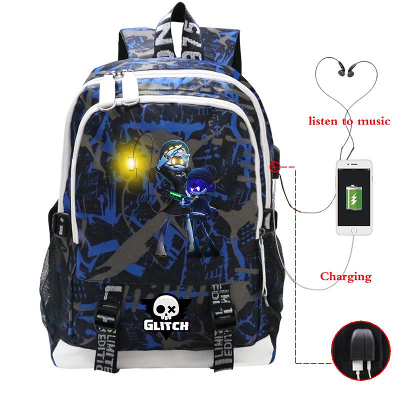 Murder Drones Peripheral Backpack USB Interface Cross-border Multifunctional Leisure Student School Bag