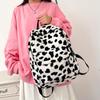 Female large-capacity schoolbag leopard print and cow print backpack, cute and casual backpack for women