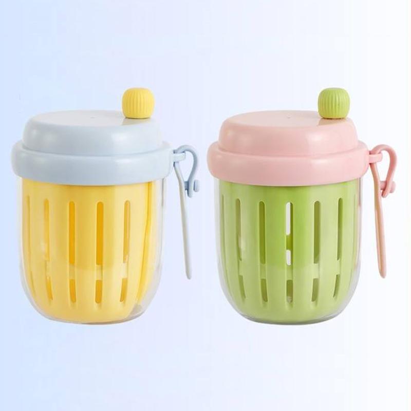Portable Fruit Salad Cup Oatmeal Cup Fresh-Keeping Cup With Fork Office Breakfast Cup Double Layer Can Drain And Keep Fresh