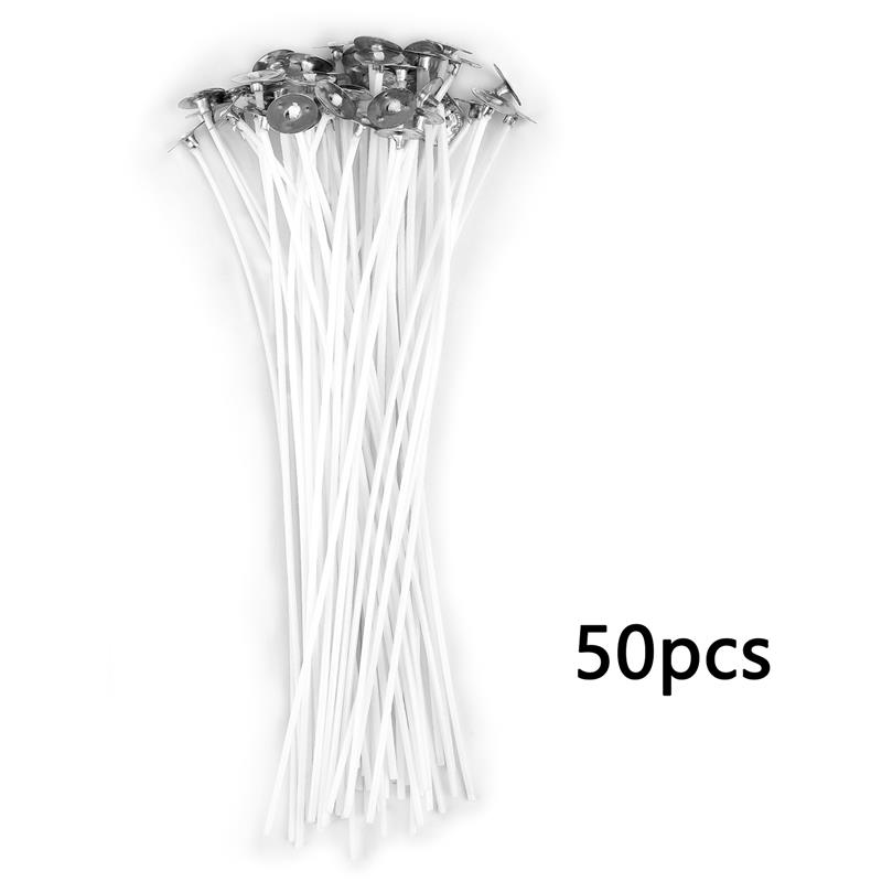 50PCS/100PCS Candle Wicks Smokeless Wax Pure Cotton Core For DIY Candle Making Pre-Waxed Wicks Party Supplies 2.5-20cm