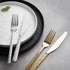 Hammered Golden Cutlery Set ,Stainless Steel Tableware Dinnerware Includes Forks Spoons Knives,Mirror Polished,Dishwasher Safe