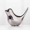 Ceramic Abstract Black Bird Statue Sculpture White Golden Bird Figurine Modern Home Office Living Room Tabletop