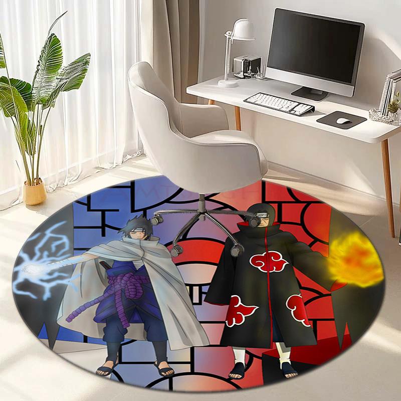 Famous cartoon NARUTO protagonist Uzumaki Naruto round carpet soft home decoration anti-slip door mat outdoor picnic mat carpet M3