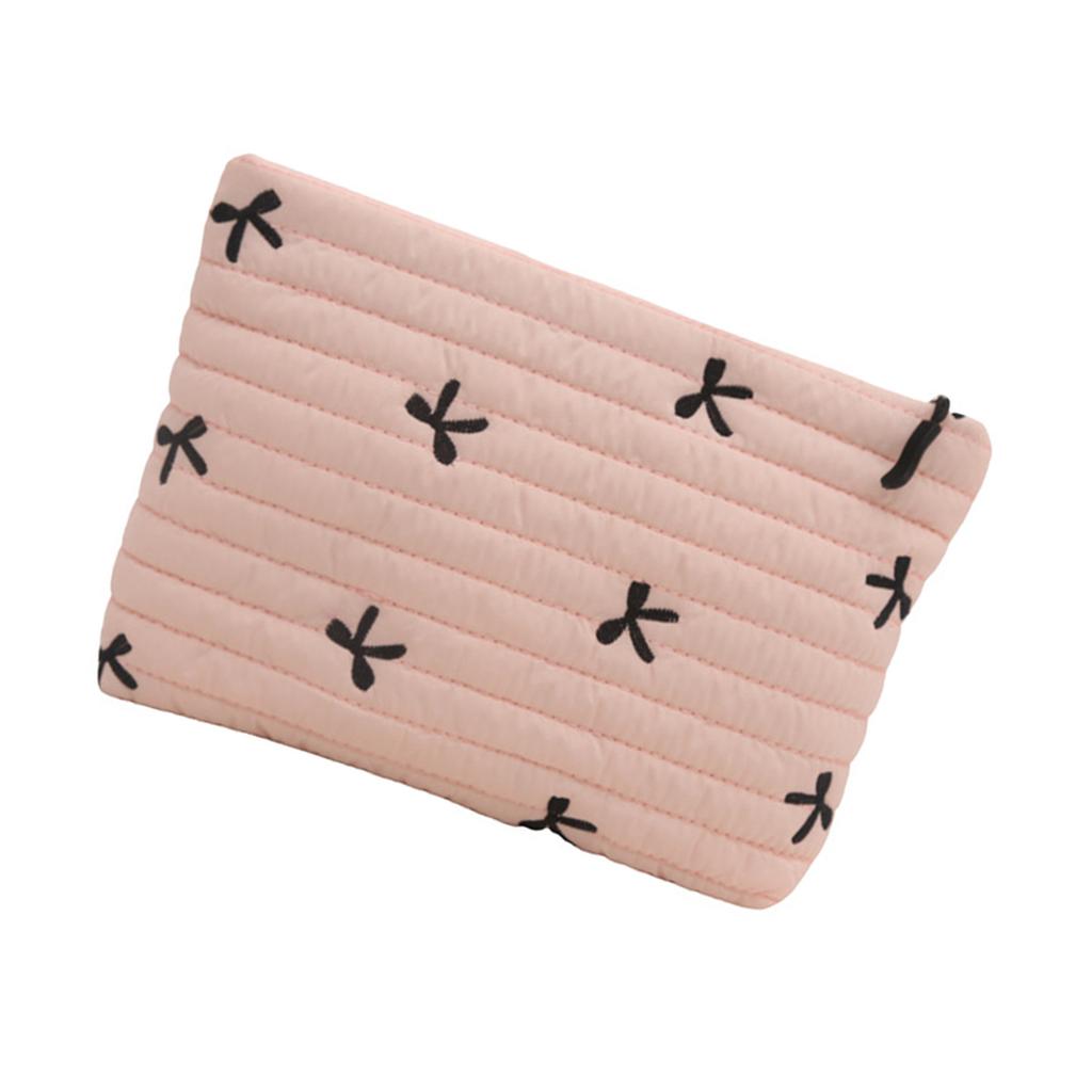 Modische Kosmetikaufbewahrungstasche Feminine Schleifendesigns Kosmetikorganizer Aufbewahrungstasche für alltägliche Essentials