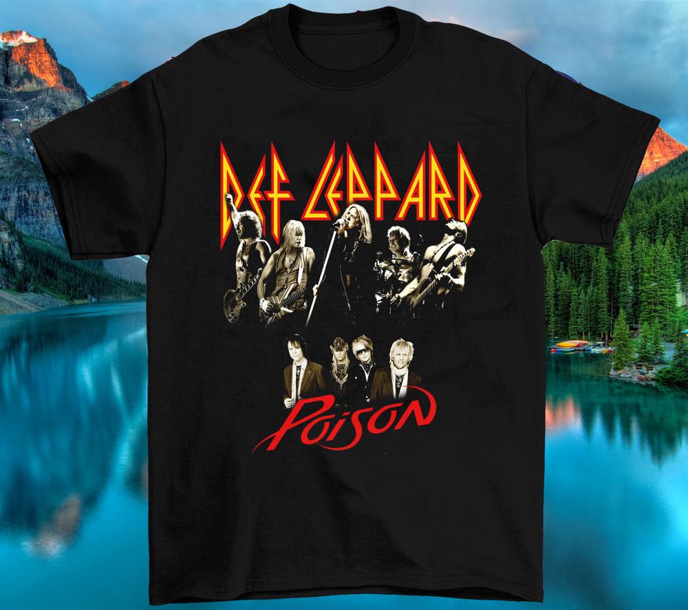 Def Leppard With Cheap Trick Band Black All Size Unisex T-Shirt Unisex T-Shirt XL