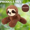 16CM Sloth on Shoulder, Magnetic Plush Toy Shoulder Riding Magnet Sloth for Shoulder Stuffed Animal Interactive Play Costume Accessory Cosplay Prop