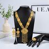 Luxury Vintage Floral Tassel Necklace, Earrings & Ring Set from Dubai