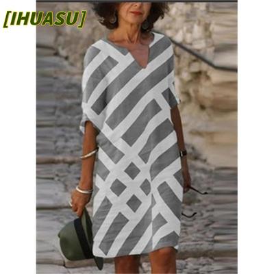 Fashion Summer Spring Short Sleeve V-Neck Casual Dresses