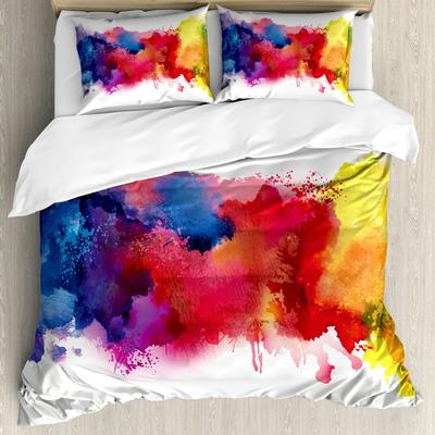 Copripiumino Astratto Psichedelico Motivo Arcobaleno Liquido Morbido Set Biancheria da Letto Federa Matrimoniale Queen King Size Poliestere Copripiumino