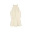 Summer French Minimalist Temperament Waist Stand-up Collar Vest Sleeveless Top Women's S