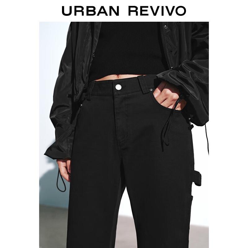 UR 2025 Winter Buckle Flare Workwear Pants
