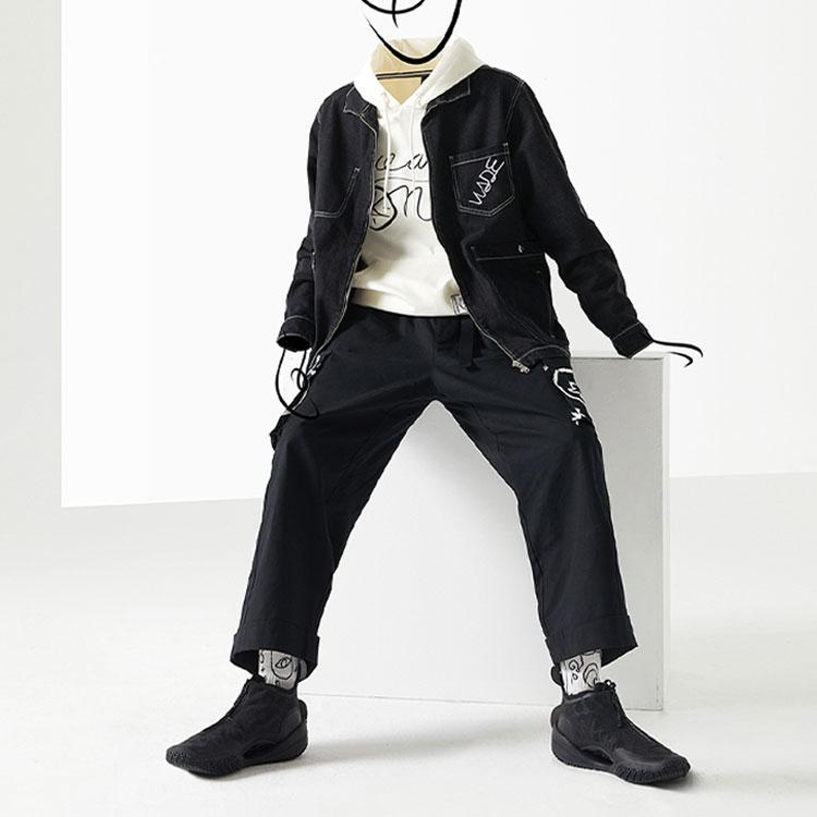 Li-Ning Loose Fit Nine-Point Sports Knitted Pants Men Bottoms Black AKQR097-1