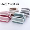 2 Pcs Striped Bath Towel Set | Soft Bath & Hand Towels | Quick-Drying & Absorbent | Stylish Multi-Color Design for Home/Spa